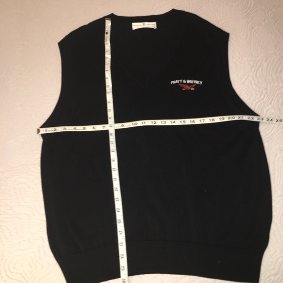 Pratt Whitney cotton sleeveless sweater, XL, Black - Picture 2 of 4